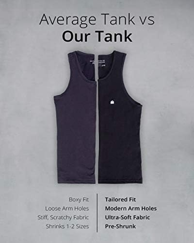 Erkekler için AM Premium Temel Tank Üstlerine - Plaj Egzersiz Kas Tankları S - 2XL