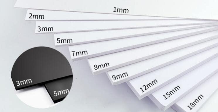 5 adet 300x400mm PVC Levha Levha Beyaz / Siyah köpük levha Strafor Levha DIY Modeli Yapma Malzemesi 1m 2mm 3mm 5mm