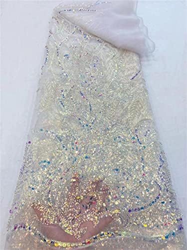 Lıocraft Popüler Glitter Boncuklu Fransız Örgü Tül Dantel boncuklu kumaş Afrika Nijerya dikiş kumaşı Akşam Elbise