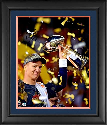Peyton Manning Denver Broncos Çerçeveli İmzalı 16 x 20 Super Bowl 50 Şampiyonlar Kutlama Fotoğrafı - İmzalı NFL Fotoğrafları