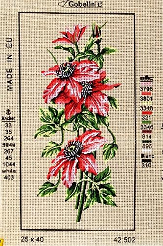 Oya Boyalı Tuval Goblen Goblen-Çiçekler. (10x 16) 42.502 tarafından Gobelinl L