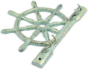 Kancalı Antik Bronz Dökme Demir Gemi Tekerleği 8 - Gemi Tekerleği Dekorasyonu-Nau