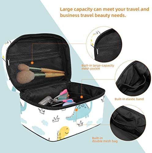 Elle Çizilmiş Doodle Dikişsiz Desen Kozmetik Çantası Taşınabilir Seyahat makyaj çanta düzenleyici makyaj çantası Kadınlar