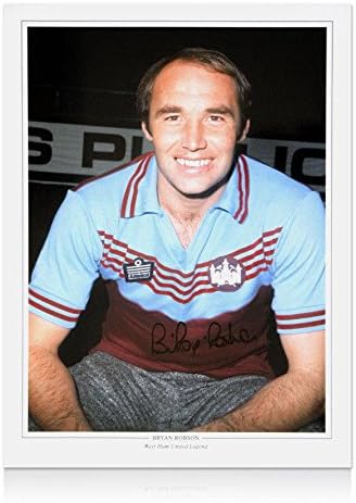 Bryan ' Pop ' Robson imzalı West Ham fotoğraf İmzası-İmzalı Futbol Fotoğrafları