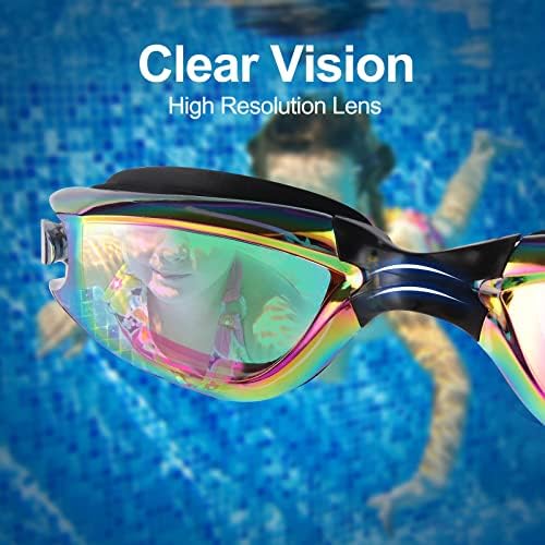 Çocuklar Yüzmek Gözlük, 2 Paket Anti-Sis Sızdırmaz Çocuk yüzme gözlükleri, Anti-UV Net Görüş Gözlüğü Çocuklar için