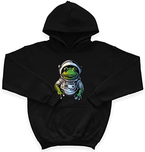 Astronot Çocuk Sünger Polar Kapüşonlu Sweatshirt-Uzay Çocuk Kapüşonlu Sweatshirt-Çocuklar için Kurbağa Kapüşonlu Sweatshirt