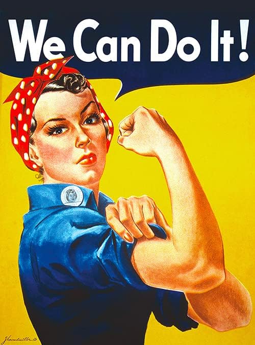 AV Vintage Sanat Rosie Perçin Etiket, Yapabiliriz Güçlü Kadın Çıkartmaları, Çalışan Amerikalı Kadınlar Vinil Arabalar,