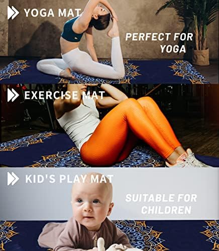 Cıfupy Yoga Mat Çift Taraflı Kaymaz egzersiz matı Çevre Dostu TPE Fitness egzersiz matı Taşıma Kayışı ve saklama çantası