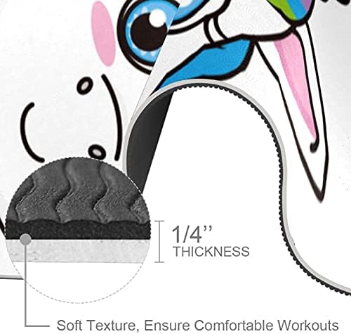 Siebzeh Unicorn Mutlu Doğum Günü Premium Kalın Yoga Mat Çevre Dostu Kauçuk Sağlık ve Fitness Kaymaz Mat Her Türlü
