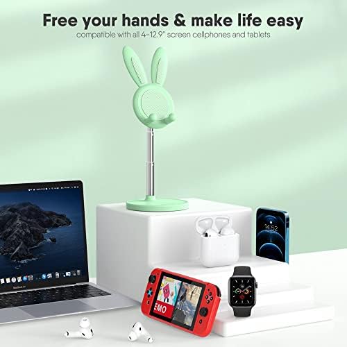 Nintendo için OATSBASF Switch Standı, Masa için Ayarlanabilir Sevimli Tavşan Telefon Standı, Kawaii Telefon Tutucu