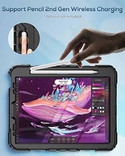SEYMAC iPad Pro 11 Kılıf 4./ 3./ 2. / 1. Nesil (2022/2021/2020/2018), Ekran Koruyuculu Tam Vücut Darbeye Dayanıklı