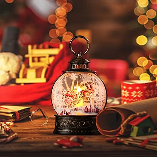 Lincox Noel Kar Küresi Fenerler Dekorasyon Noel Baba Noel asma fener noel ev dekorasyonu Tatil Ev Masa Dekoratif Yaratıcı