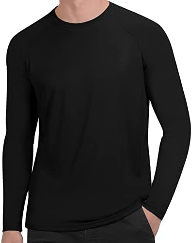 Erkek Atletik Koşu Gömlek Uzun Kollu Hızlı Kuru UPF 50 + Güneş Koruma Yürüyüş Balıkçılık T-Shirt Erkekler için