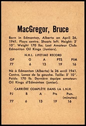 1962 Parkhurst 23 Bruce MacGregor Detroit Kırmızı Kanatları (Hokey Kartı) NM + Kırmızı Kanatlar