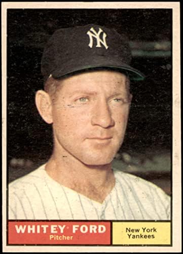 1961 Topps 160 Whitey Ford New York Yankees (Beyzbol Kartı) (Yükseklik 5' olarak listelenmiştir) ESKİ Yankees