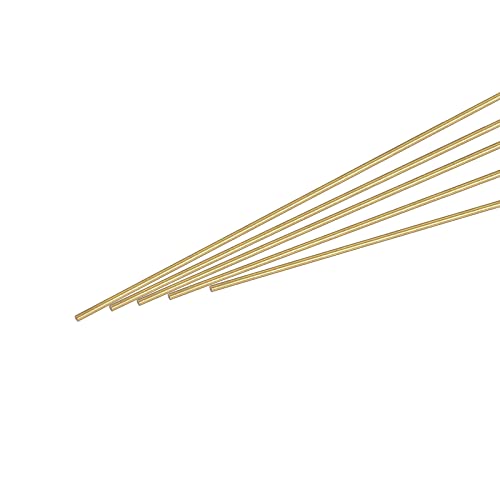 MECCANİXİTY Pirinç Çubuk, pirinç Katı Yuvarlak Çubuk 0.7 mm/0.027 inç Çap 250mm Uzunluk Torna Çubuk Stok RC Modeli