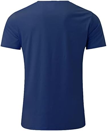 Vatansever Kas Gömlek Erkekler için Rahat 4th Temmuz Gömlek Kısa Kollu Artı Boyutu Amerikan Bayrağı Ekip Boyun Egzersiz