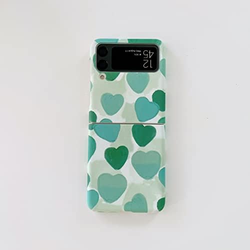 Boaoıge Samsung Galaxy Z Flip 3 için Kılıf, Renkli Aşk Kalp Tasarımı, Slim Fit Sevimli Girly Tatlı Yaratıcı Graffiti