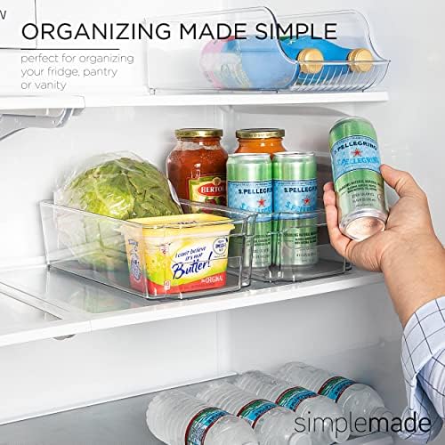 Buzdolabı Organizatör Kutularını Temizle-2 Paket Orta Boy (6 x 12,4) Gömlekli Buzdolabı için Şeffaf Kutular, Buzdolabı