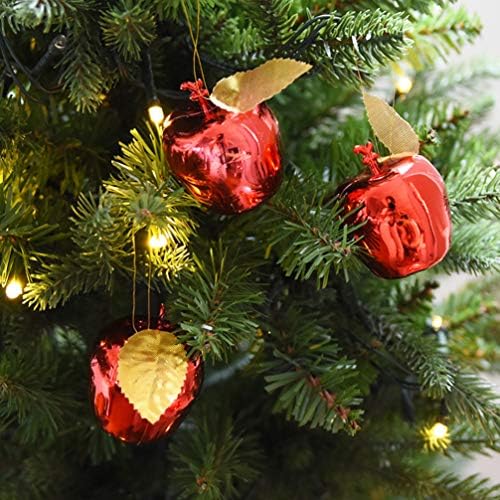 BESTOYARD Noel Ağacı Dekorasyon Süsler Glitter Noel Elma Festivali Tatil Düğün Parti için 5 cm-9 adet (Altın)