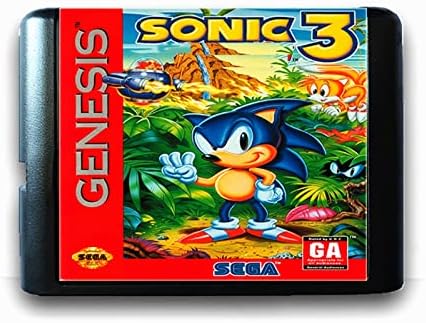 GF Sonic 3 için Fit 16 Bit Sega MD Oyun Kartı için Fit Mega Sürücü için Fit Genesis ABD PAL Versiyonu video oyunu