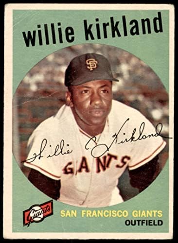 1959 Topps 484 Willie Kirkland San Francisco Giants (Beyzbol Kartı) Dekanın Kartları 2-İYİ Devler