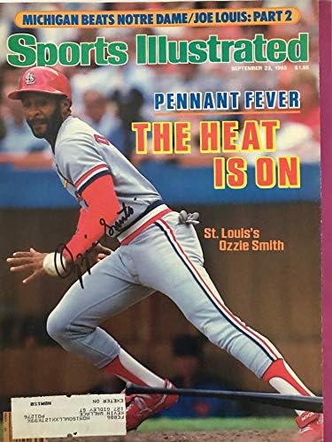 Ozzie Smith İmzalı Sports Illustrated 23 Eylül 1985-İmzalı MLB Dergileri