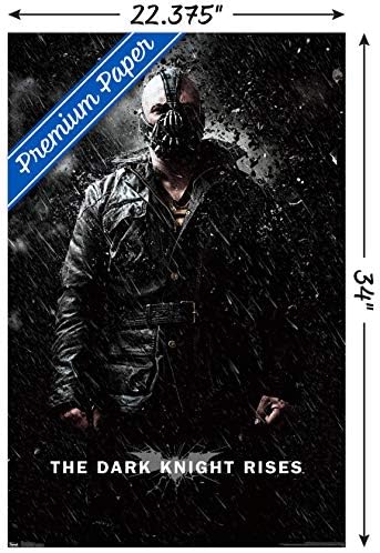 Trendler Uluslararası DC Comics Film-Kara Şövalye Yükseliyor-Bane Yağmur Duvar Posteri, 22.375 x 34, Premium Çerçevesiz