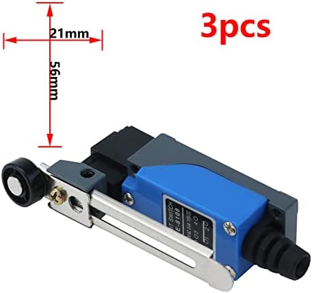 Antrader 3-Pack AC250V 5A ME-8108 Anlık Silindir Kolu Kolu Limit Anahtarı CNC Mill Lazer Plazma