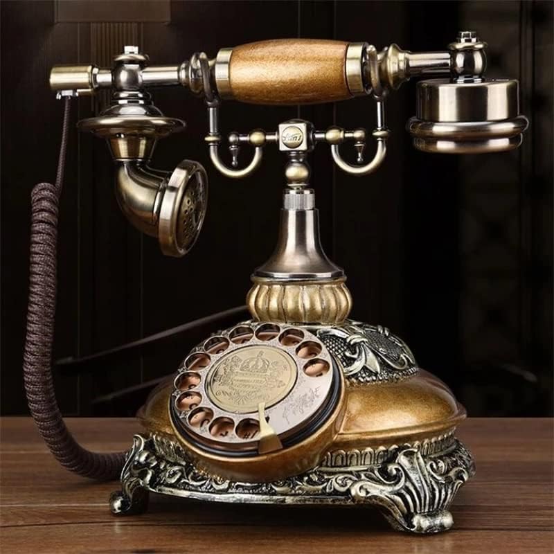 ZJHYXYH Moda Döner Lansline Telefon Kablolu Antika Sabit Telefon
