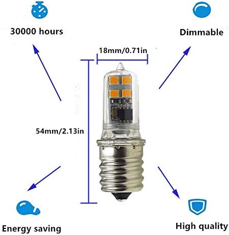 Lxcom aydınlatma E17 LED ampul 2 W mikrodalga fırın ışıkları (4 paket) - E17 bankası LED ampul sıcak beyaz 3000 K