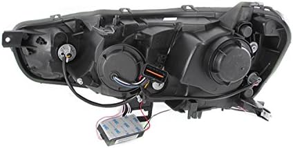 ANZO ABD 121428 Siyah Halo Projektör Far Şeffaf Lens ve Amber Reflektör Mitsubishi Lancer için