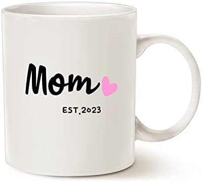 MAUAG Anne Est 2023 Kahve Kupa, anneler Günü Yeni Anne Hediyeler Kadınlar için Onun, İlk Kez Anneler Kupası, beyaz