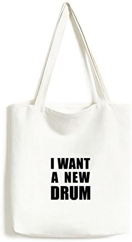Yeni Bir Davul Tote kanvas Çanta Alışveriş Çantası gündelik çanta istiyorum