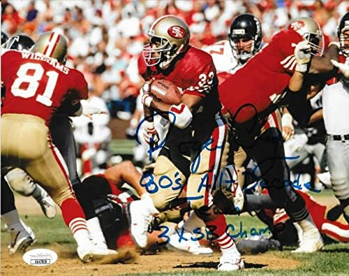 Roger Craig imzalı San Francisco 49ers 8x10 fotoğraf W / Yazıt 3 JSA İmzalı NFL Fotoğrafları