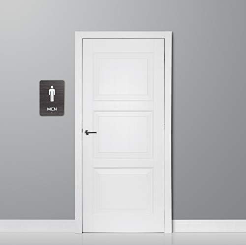 Erişilemeyen/Tekerlekli Sandalye Erkekler ve Kadınlar ADA Tuvalet (Banyo) Tabela Seti Braille-Koyu Ahşap