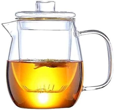 Modern Çaydanlıklar Su Isıtıcısı Çaydanlık Çıkarılabilir Süzgeçli Şeffaf Cam Çay Demliği, Gevşek Yapraklı Çay ve Çiçek