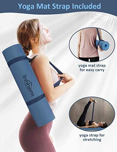 Yoga Mat ınnhom Kaymaz Yoga Paspaslar için Kadın Erkek Kalın egzersiz matı için Yoga Pilates Egzersiz Matı için Yoga
