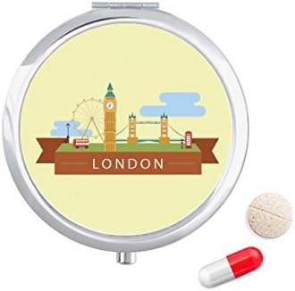 Londra Köprüsü İNGİLTERE Big Ben London Eye Hap Kutusu Cep tıbbi saklama kutu konteyner Dağıtıcı