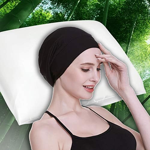 Ipek Saten Astarlı Uyku Kap, iç 19mm %100 % Dut İpek Dış Bambu Viskon Doğa Nefes Saç