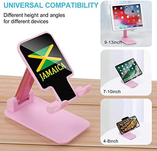 Jamaika Bayrağı Katlanabilir cep telefon standı Ayarlanabilir tablet tutucu yuvası Ev Ofis Masaüstü Pembe Tarzı