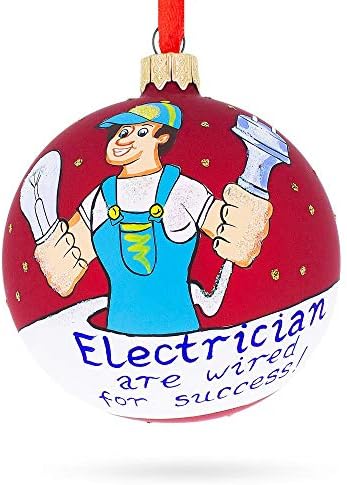 Elektrikçi Araçları ile cam küre Noel Süs 3.25 İnç