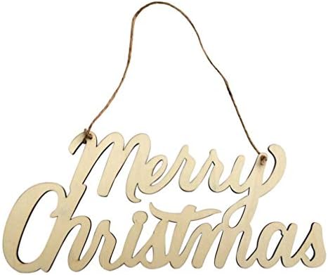 BESTOYARD Merry Christmas Ahşap Işareti Perişan Rustik Bitmemiş Ahşap Süs Kesme Süsleme Asılı Hediye Etiketi Noel