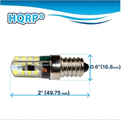 HQRP 2'li Paket E14 Taban 64 SMD3014 LED Ampuller AC 110-220V Soğuk Beyaz Kısılabilir Değil