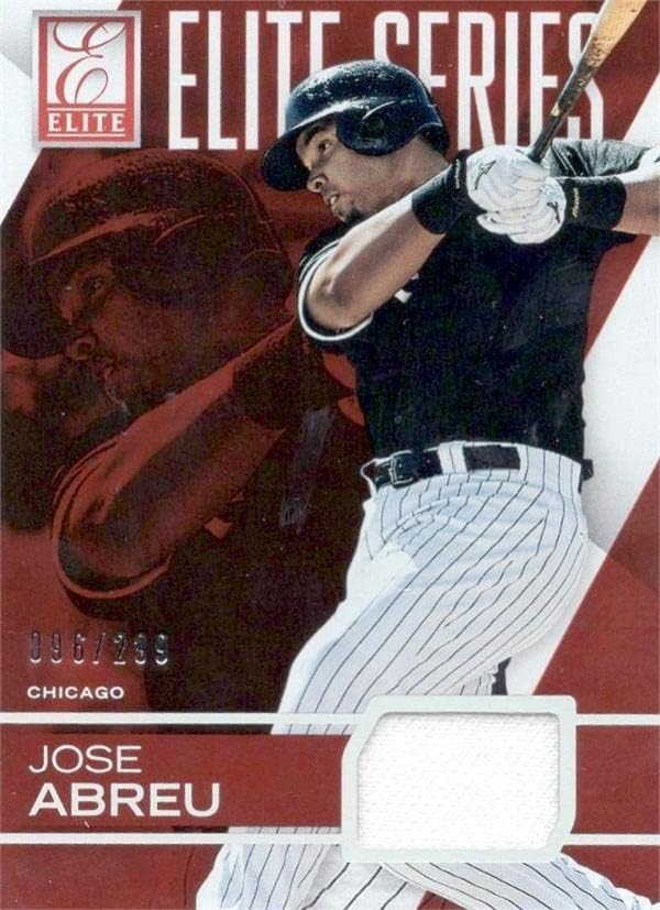Jose Abreu oyuncu yıpranmış forması yama beyzbol kartı (Chicago White Sox) 2015 Panini Elite Serisi 1 LE 96/299-MLB