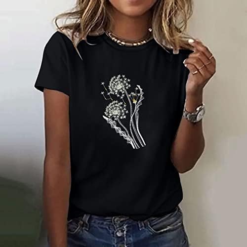 Sevimli Baskılı Paskalya Gömlek Kadın Gevşek Rahat Tatil Üstleri Yuvarlak Boyun kısa Kollu grafikli tişört T-Shirt