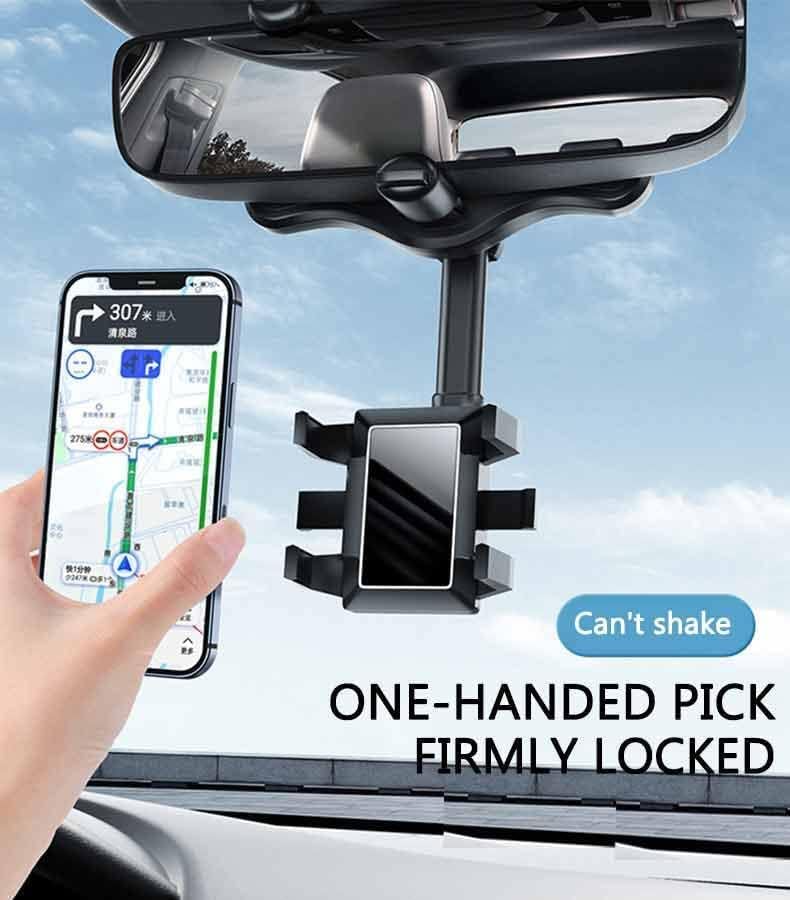 360 ° Dönebilen ve Geri Çekilebilir Araç Telefonu Tutacağı, Dikiz Aynası Telefon Tutacağı, Araç Telefonu Tutacağı