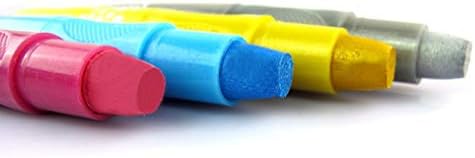 Kalın Çubuk Göz Kamaştırıcı Renkli Çubuk Kalem, 24 Renk Döndürme, Yıkanabilir, Çok Amaçlı