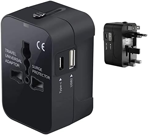 Seyahat USB Plus Uluslararası Güç Adaptörü 3 Cihaz için Dünya Çapında Güç için BLU Energy X Plus 2 ile Uyumlu USB