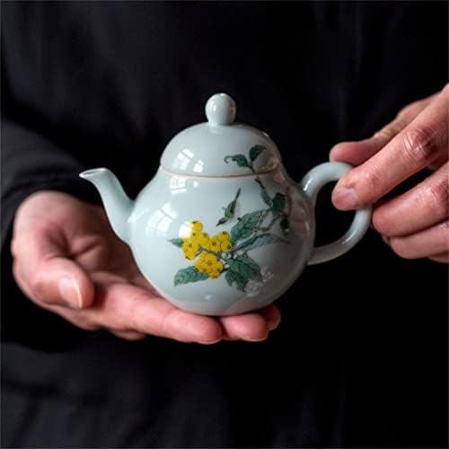 Kalın 150 ML seramik demlik el-boyalı yenidünya küçük tek pot ile filtre ev çay makinesi el-held pot (Renk: Bir, Boyutu:
